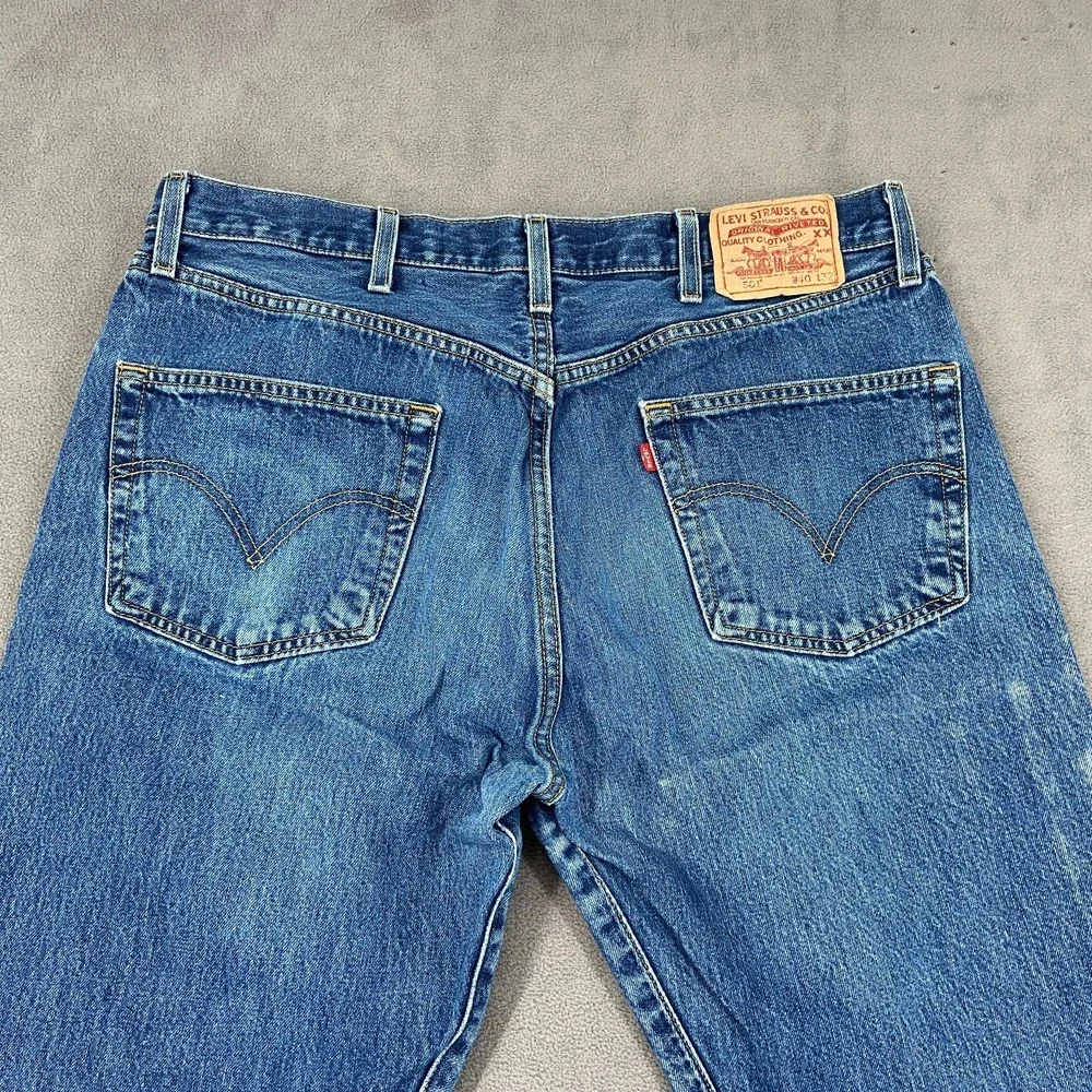 Levi's 501 Original Fit Jean Mens 40x32 Blue Denim Mid Rise Straight Leg Classic